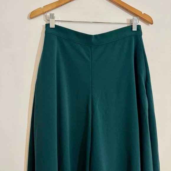 La Femme en Noir Emerald Green Palazzo Wide Leg Pants Gothic Whimsigoth Pinup L - Picture 6 of 10
